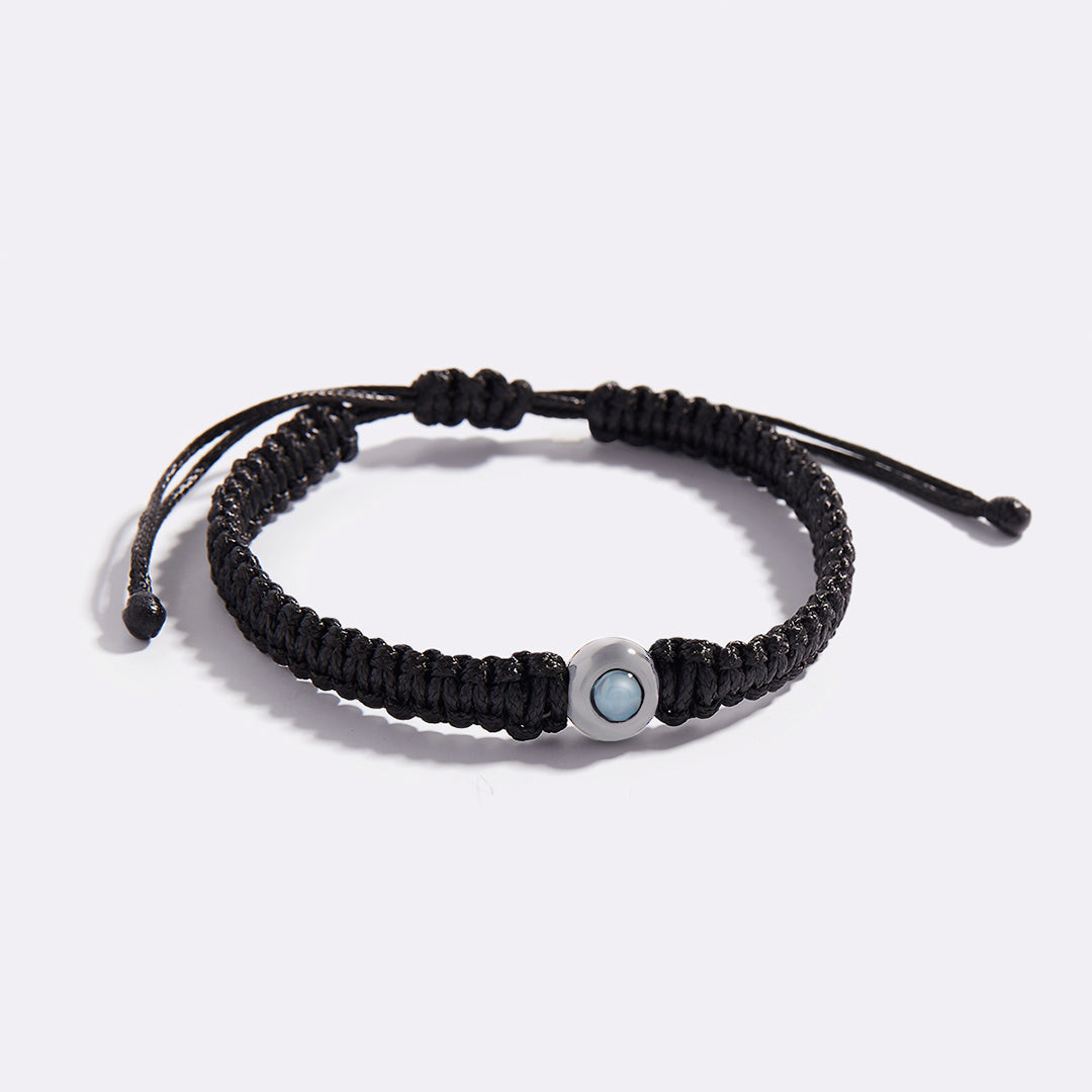 Bracciale intrecciato personalizzato con foto