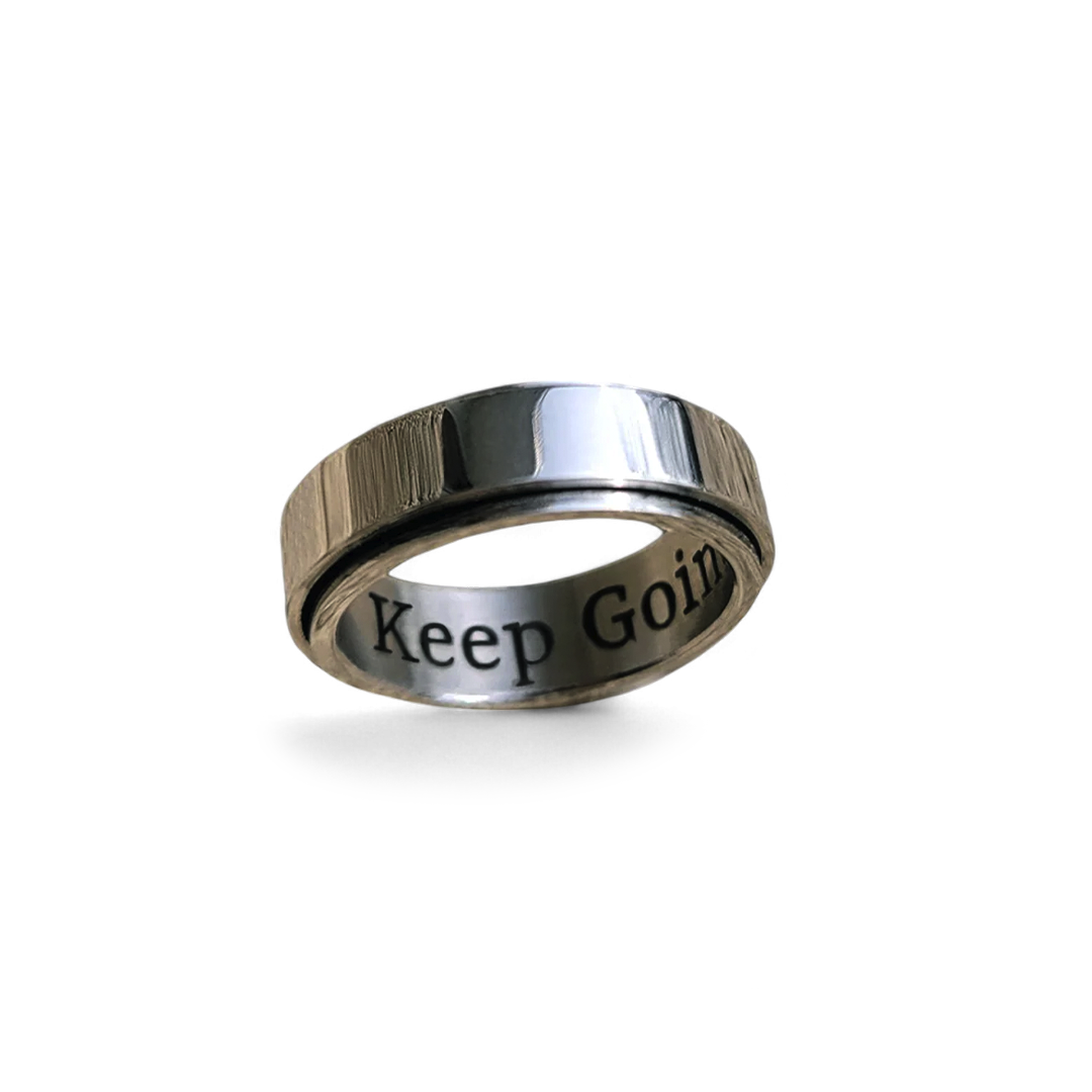 Personalisierter klassischer Fidget-Ring mit Blöcken