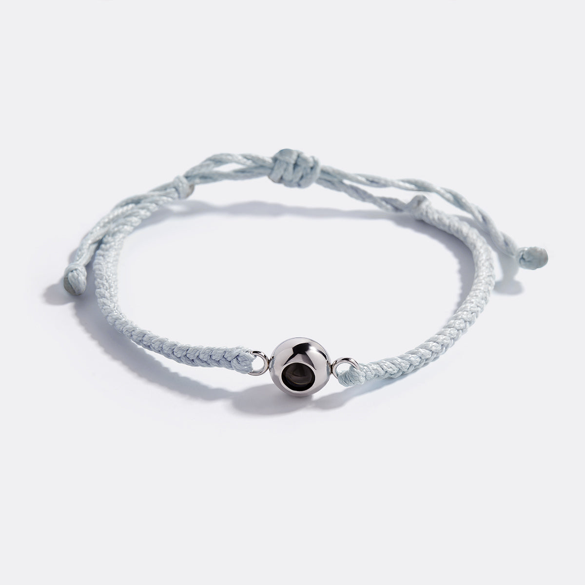 Personalized Adjustable Photo Bracelet in 925 sterling silver