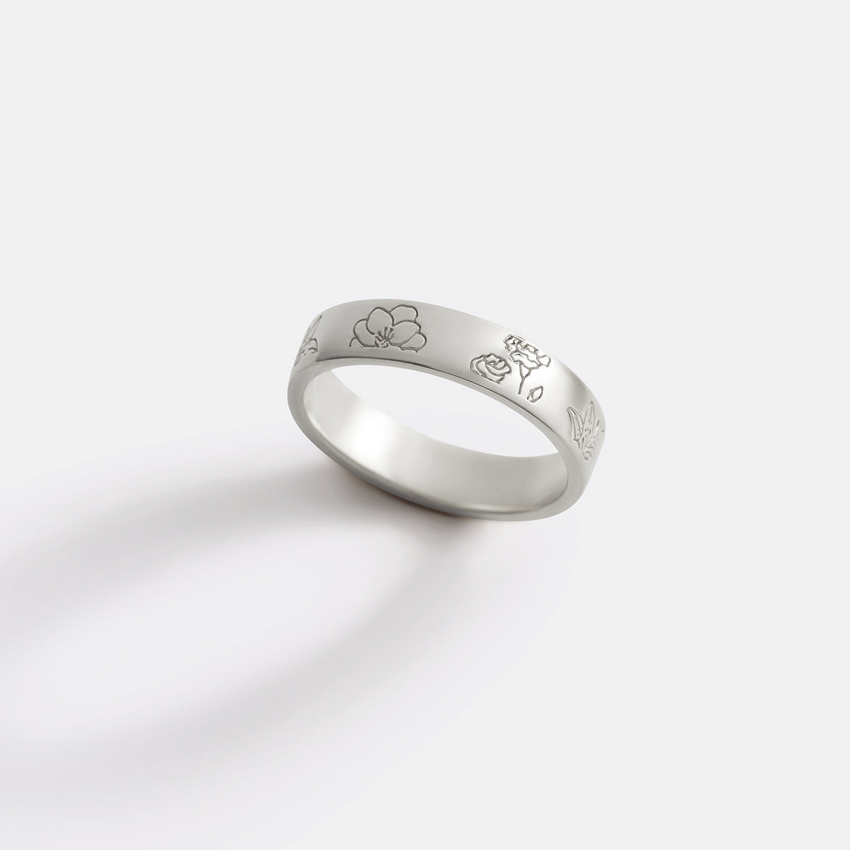 Personalisierter gestempelter Blumenring
