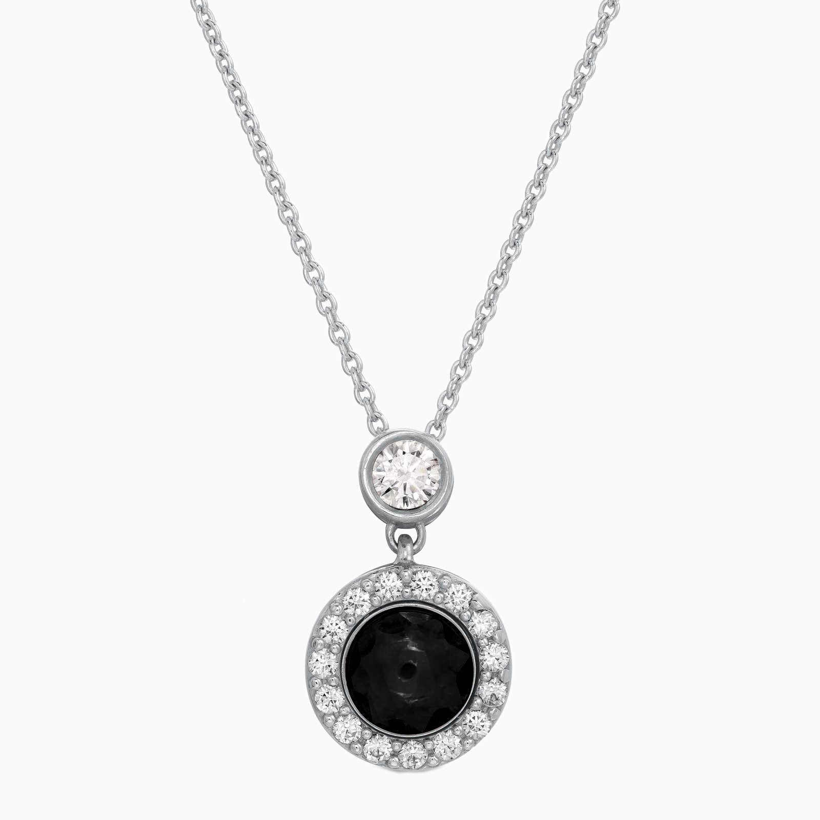 Petite Halo Photo Necklace in 925 sterling silver