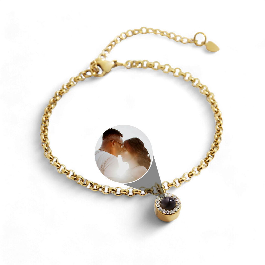 Petite Halo Photo Bracelet — Vanny Jewels