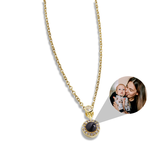 Petite Halo Photo Necklace — Vanny Jewels