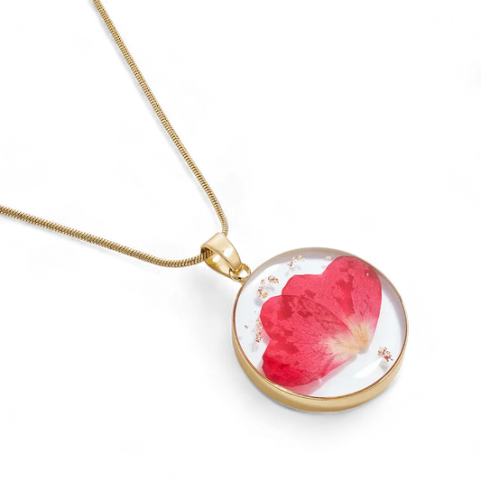 Pressed Birth Flower Necklace — Vanny Jewels
