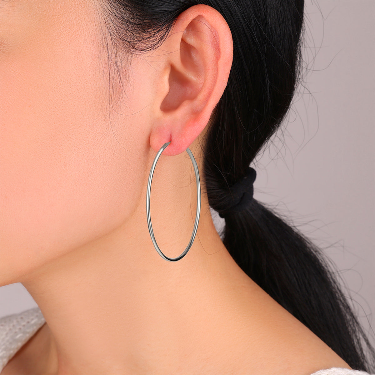Endless Hoop Earrings in 925 sterling silver