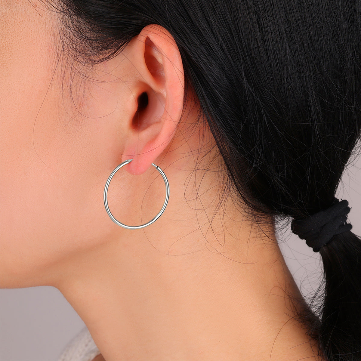 Endless Hoop Earrings in 925 sterling silver