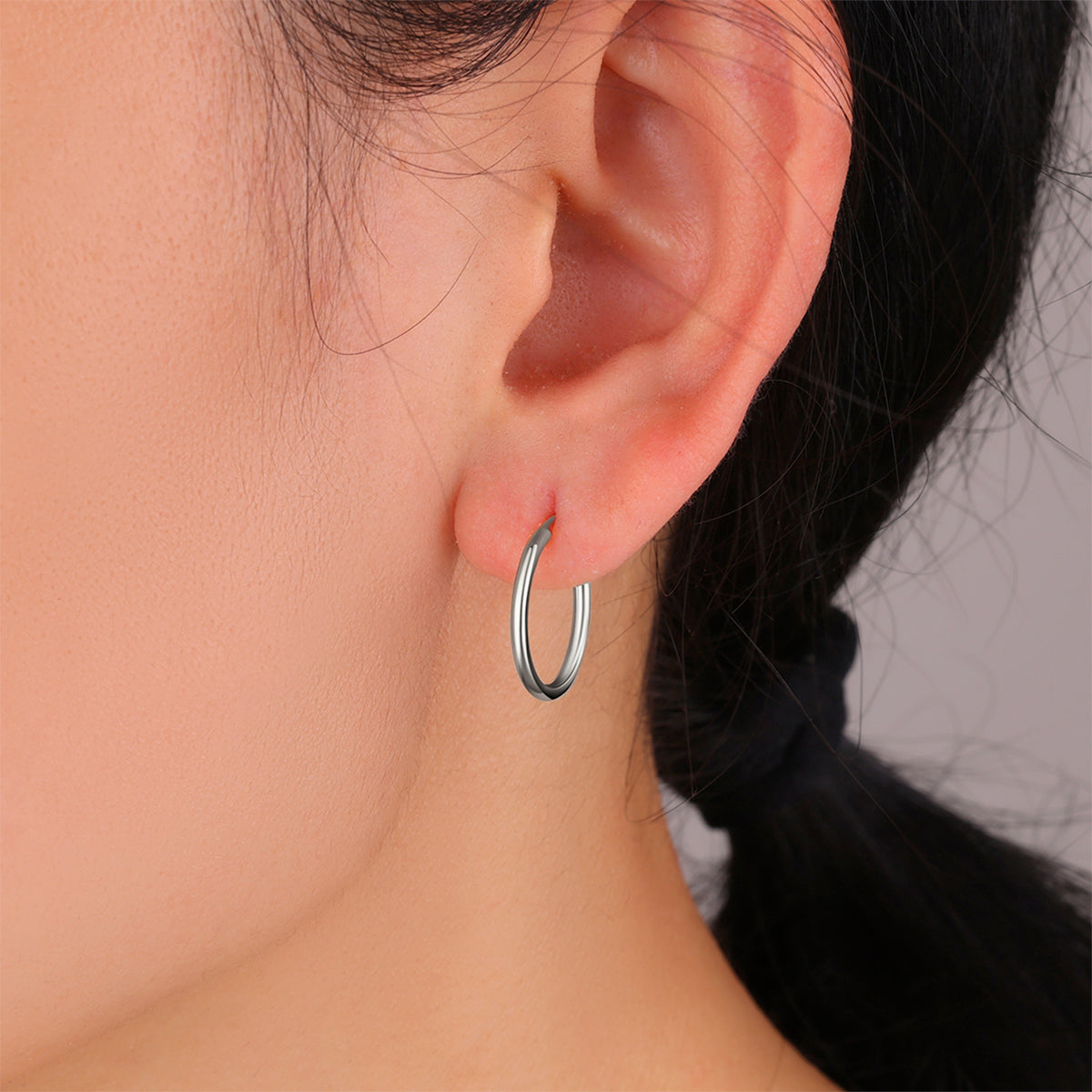 Endless Hoop Earrings in 925 sterling silver