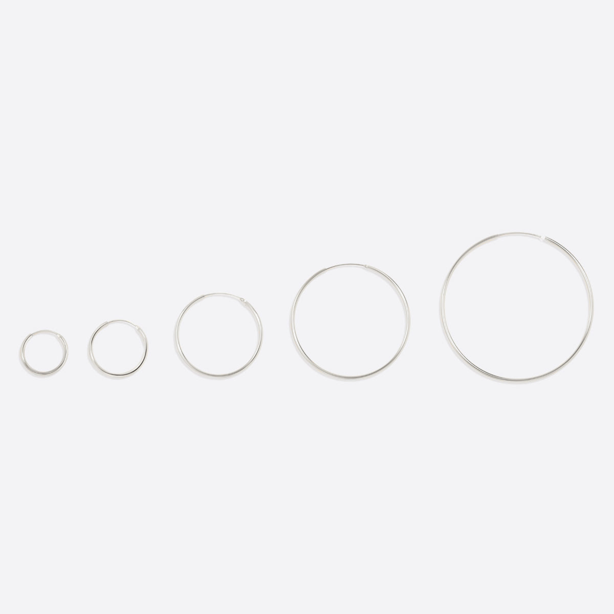 Endless Hoop Earrings in 925 sterling silver