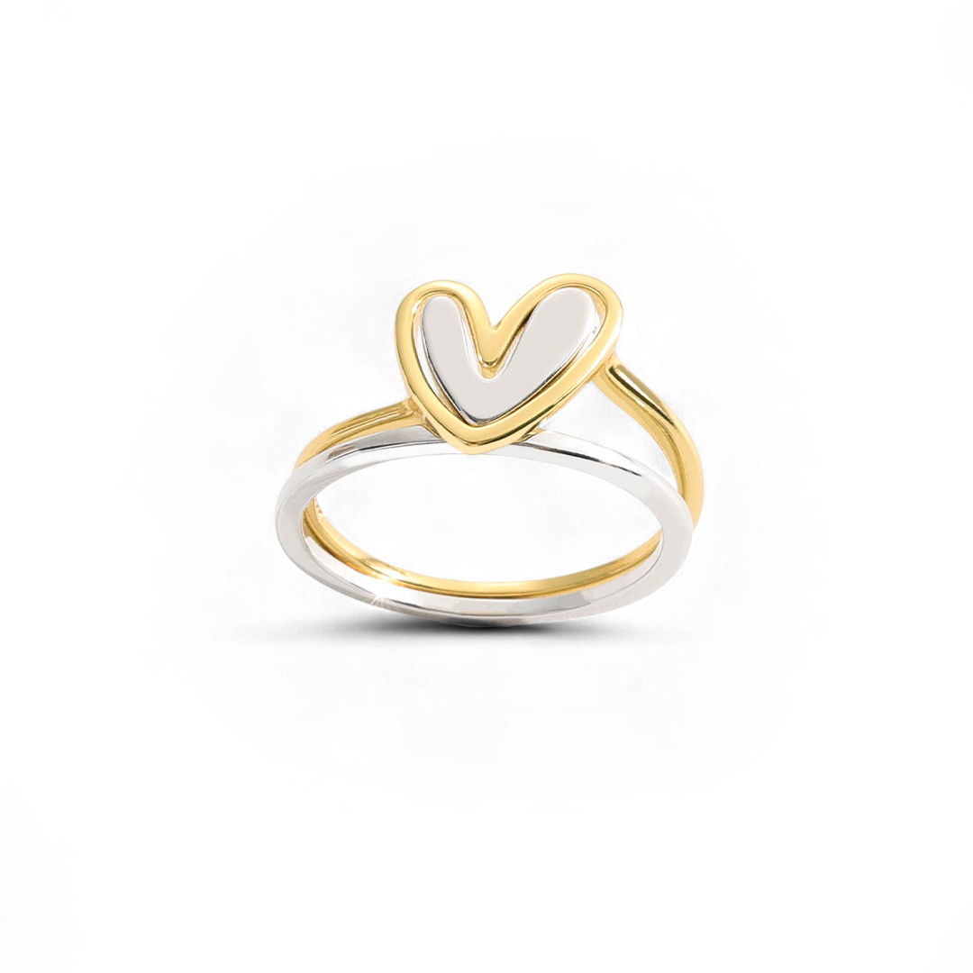 Anello a cuore multistrato "Amor proprio"
