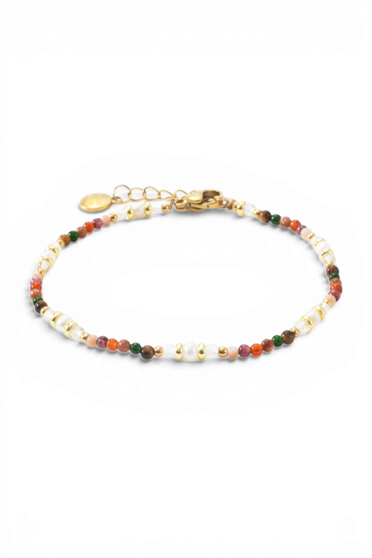Rainbow Tourmaline Minimalist Bracelet — Vanny Jewels
