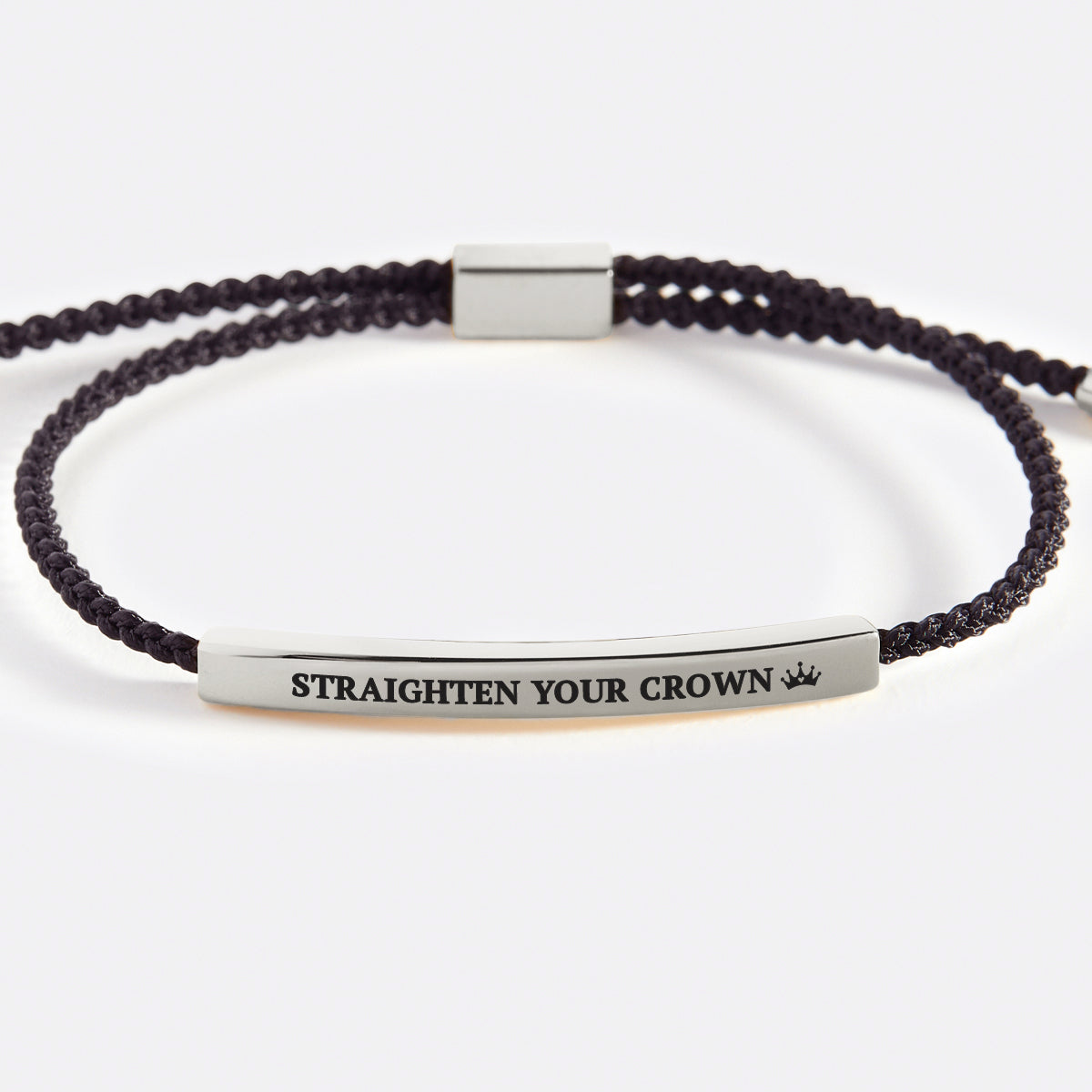 Remember Who You Are and Straighten Your Crown Inspire Bracelet in 925 sterling silver