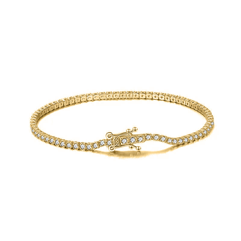 Classic Tennis Bracelet in gold tone