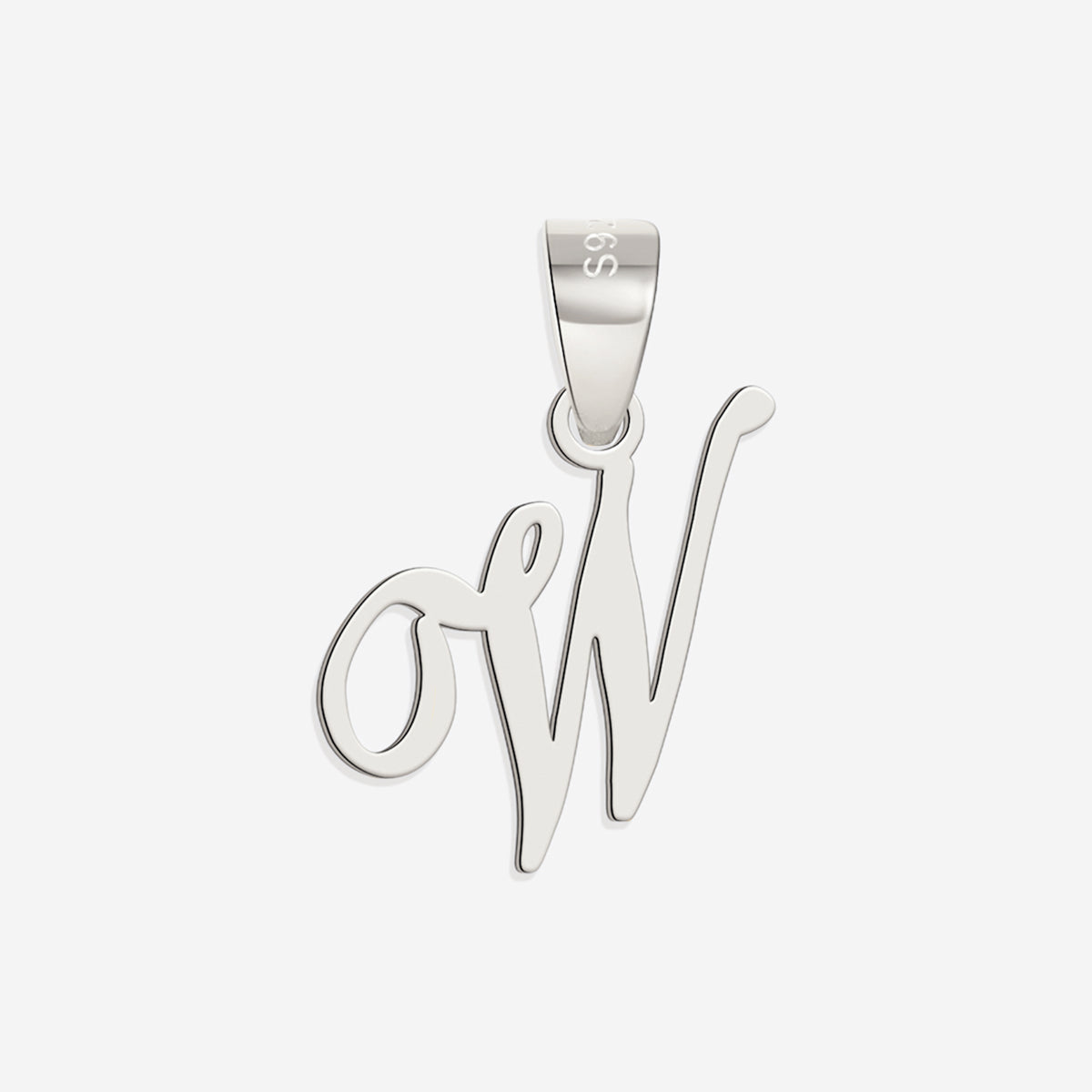Romantic Initial Charm Pendant in 925 sterling silver