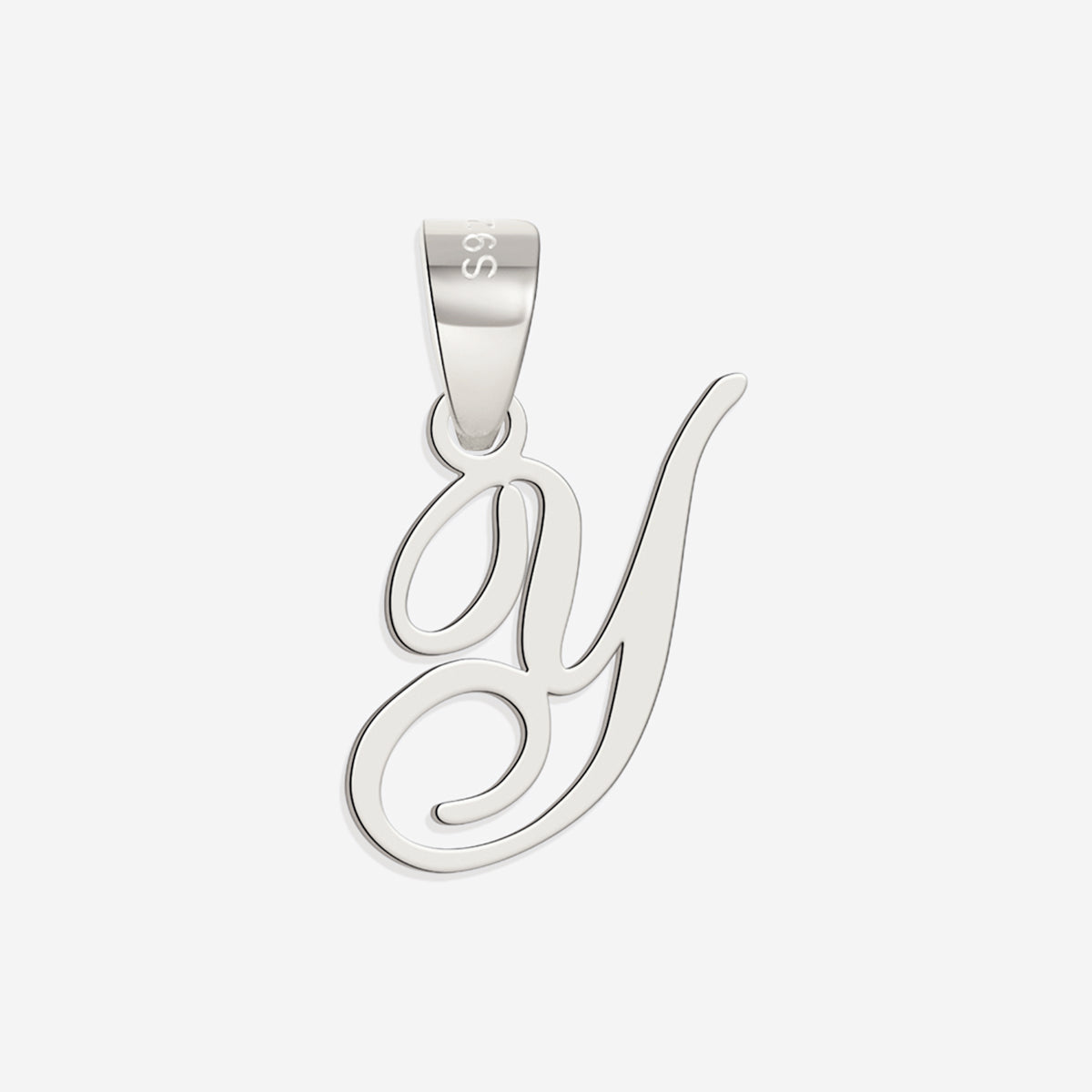 Romantic Initial Charm Pendant in 925 sterling silver