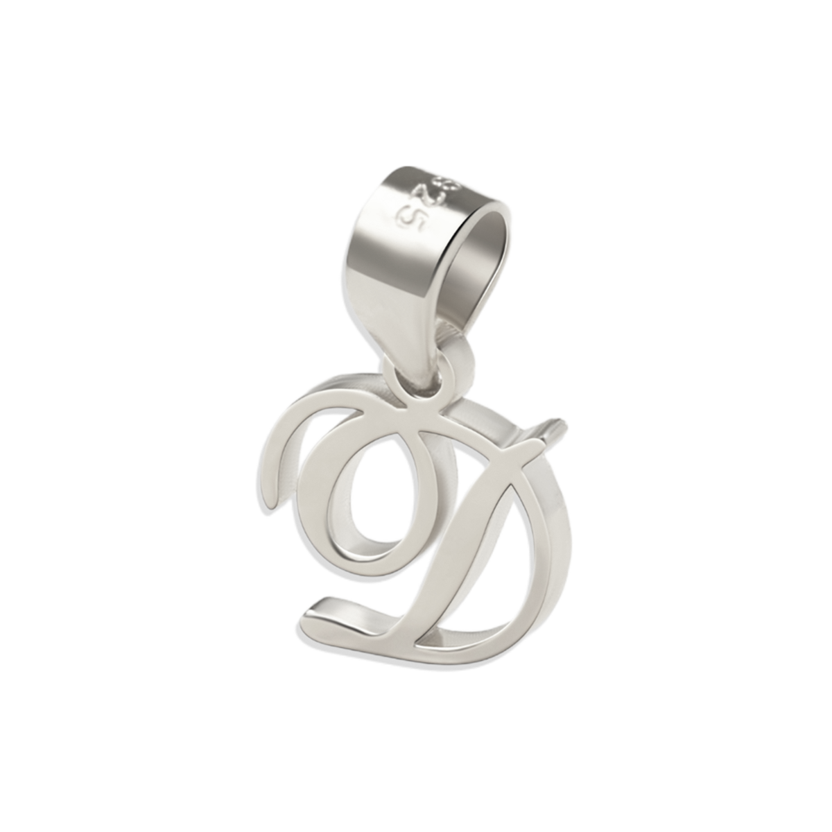 Romantic Initial Charm Pendant in 925 Sterling Silver — Vanny Jewels