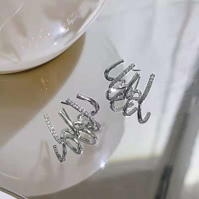 Claw Stud Wrap Earrings