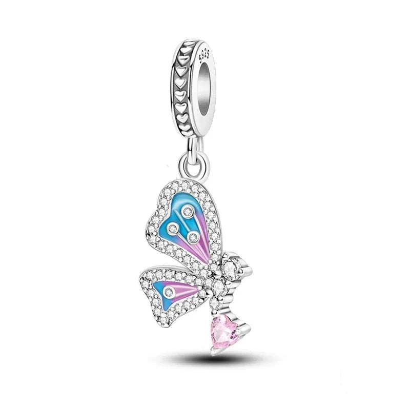 Colorful Wings Charm in 925 Sterling Silver — Vanny Jewels