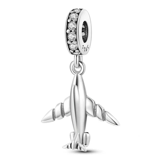Airplane Charm in 925 Sterling Silver — Vanny Jewels