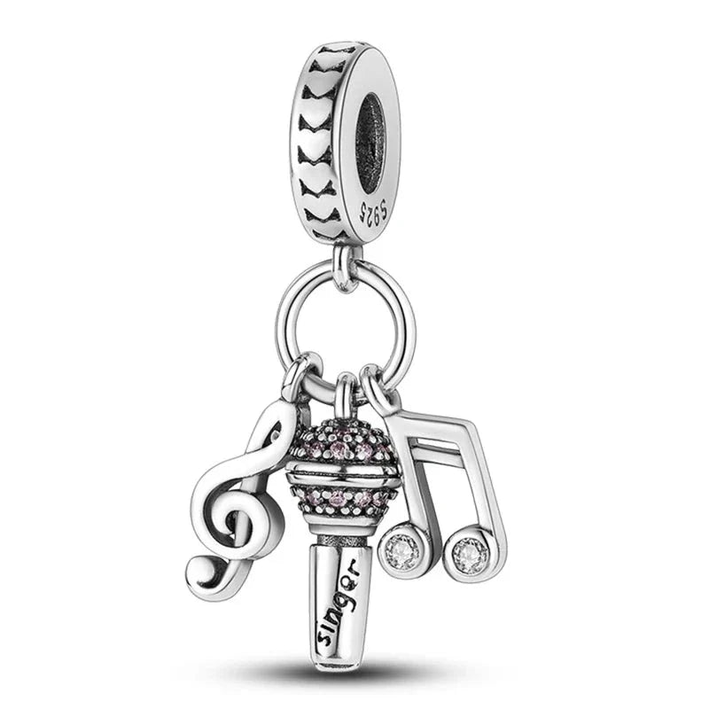 Singer Charm in 925 Sterling Silver — Vanny Jewels
