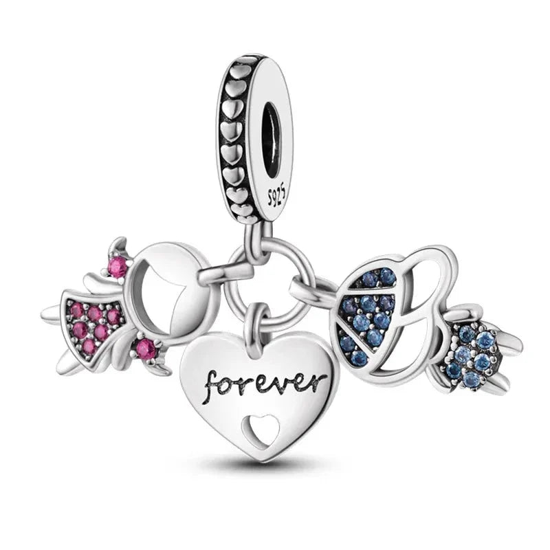 Boy and Girl Charm in 925 Sterling Silver — Vanny Jewels