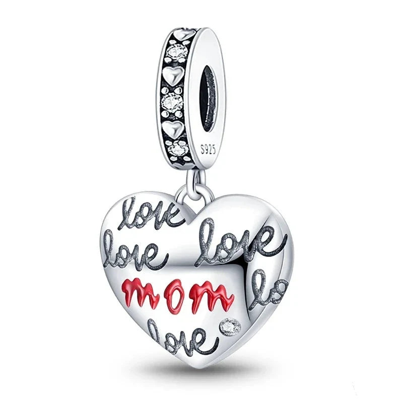 Love and Mother Charm in 925 Sterling Silver — Vanny Jewels