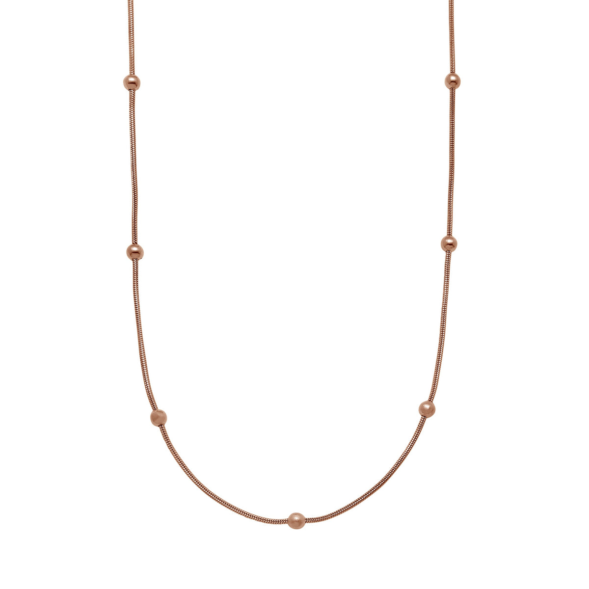 Satellite Chain Necklace in rose gold tone