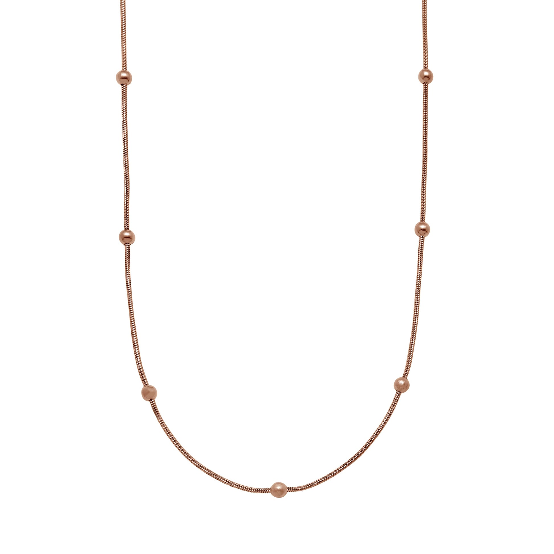 Satellite Chain Necklace in rose gold tone