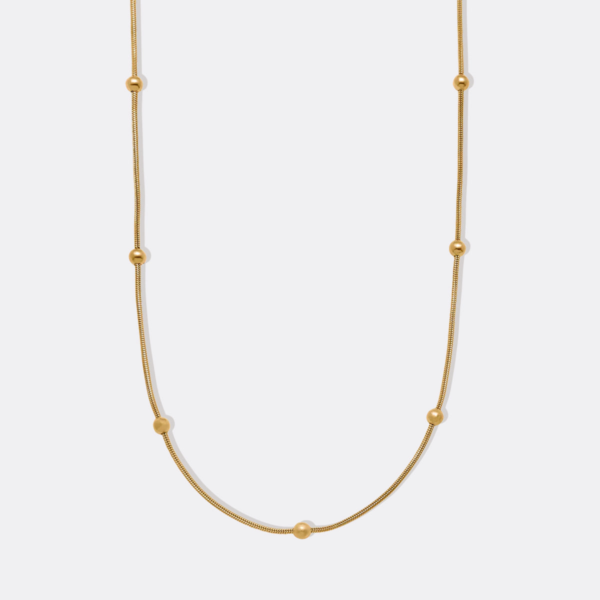Satellite Chain Necklace in gold tone