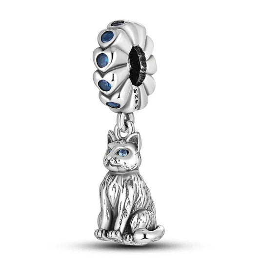 Cat Charm in 925 Sterling Silver — Vanny Jewels