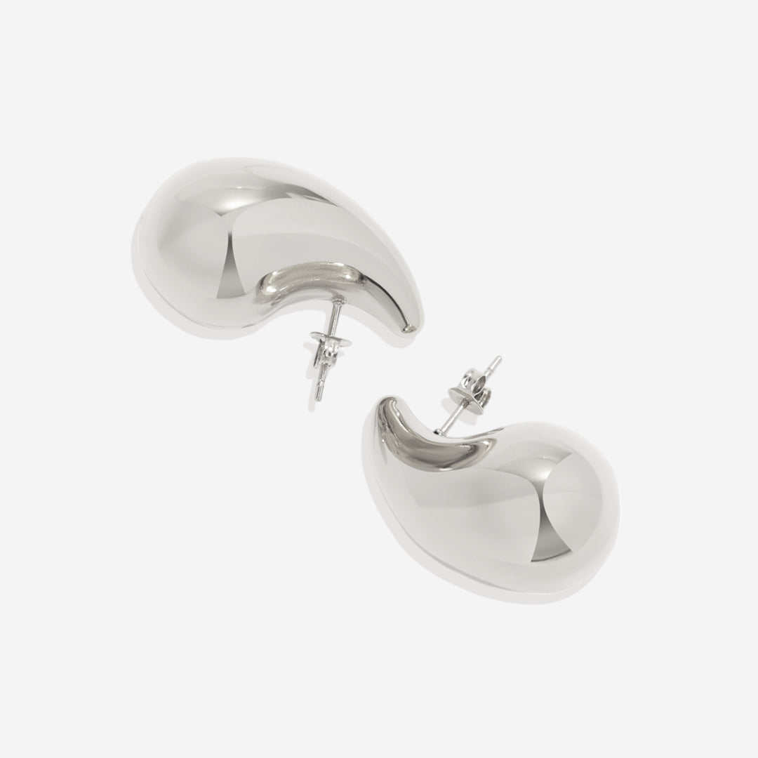 Sculptural Raindrop Earrings in 925 sterling silver