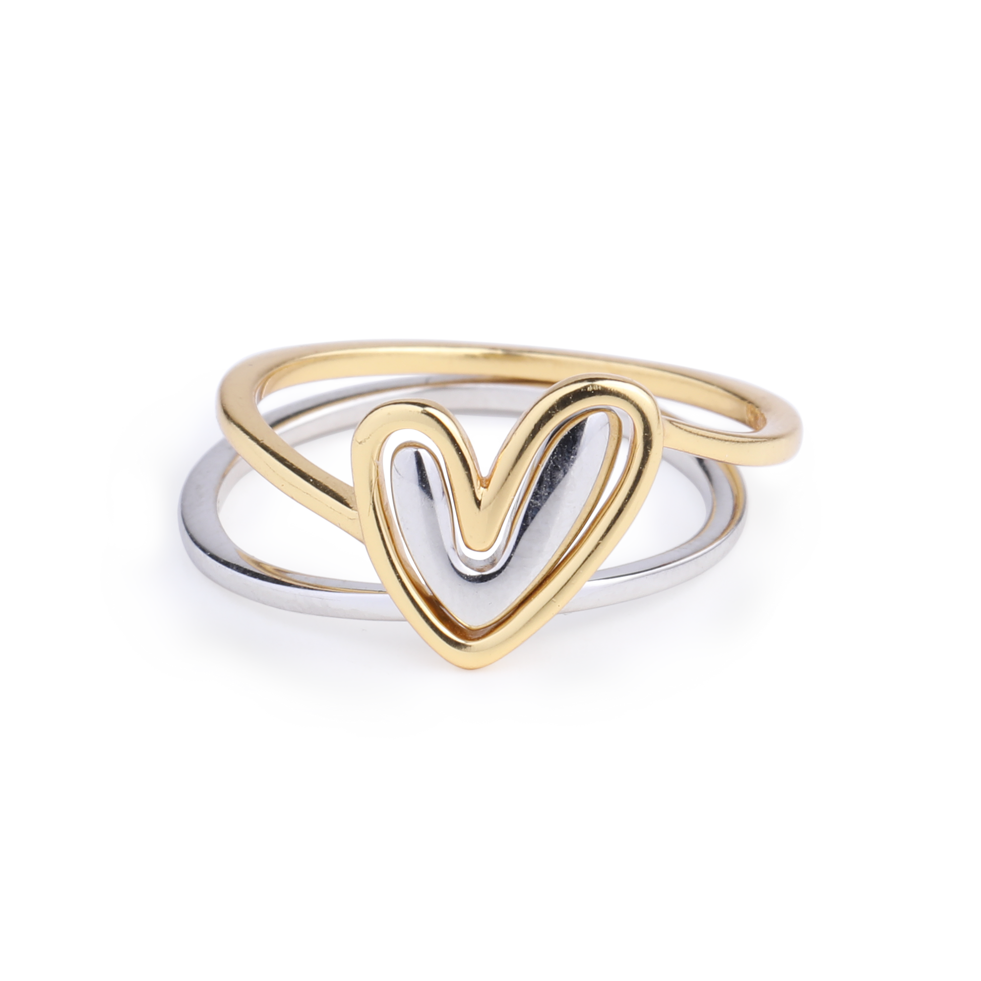 Anello a cuore multistrato "Amor proprio"