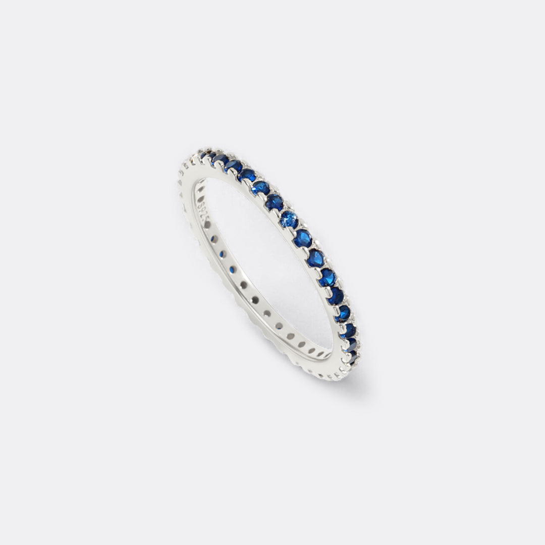 September Birthstone Eternity Stacking Ring in 925 sterling silver