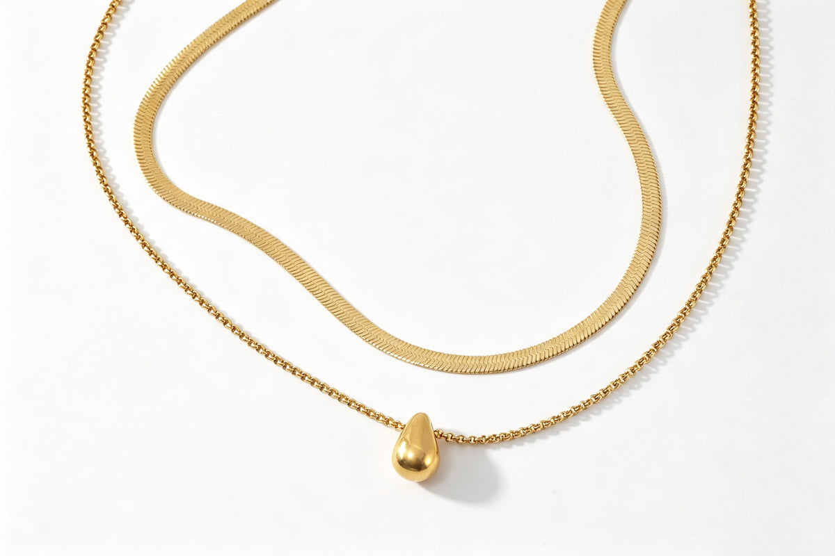 Seraphina Necklace Set, flat lay detail