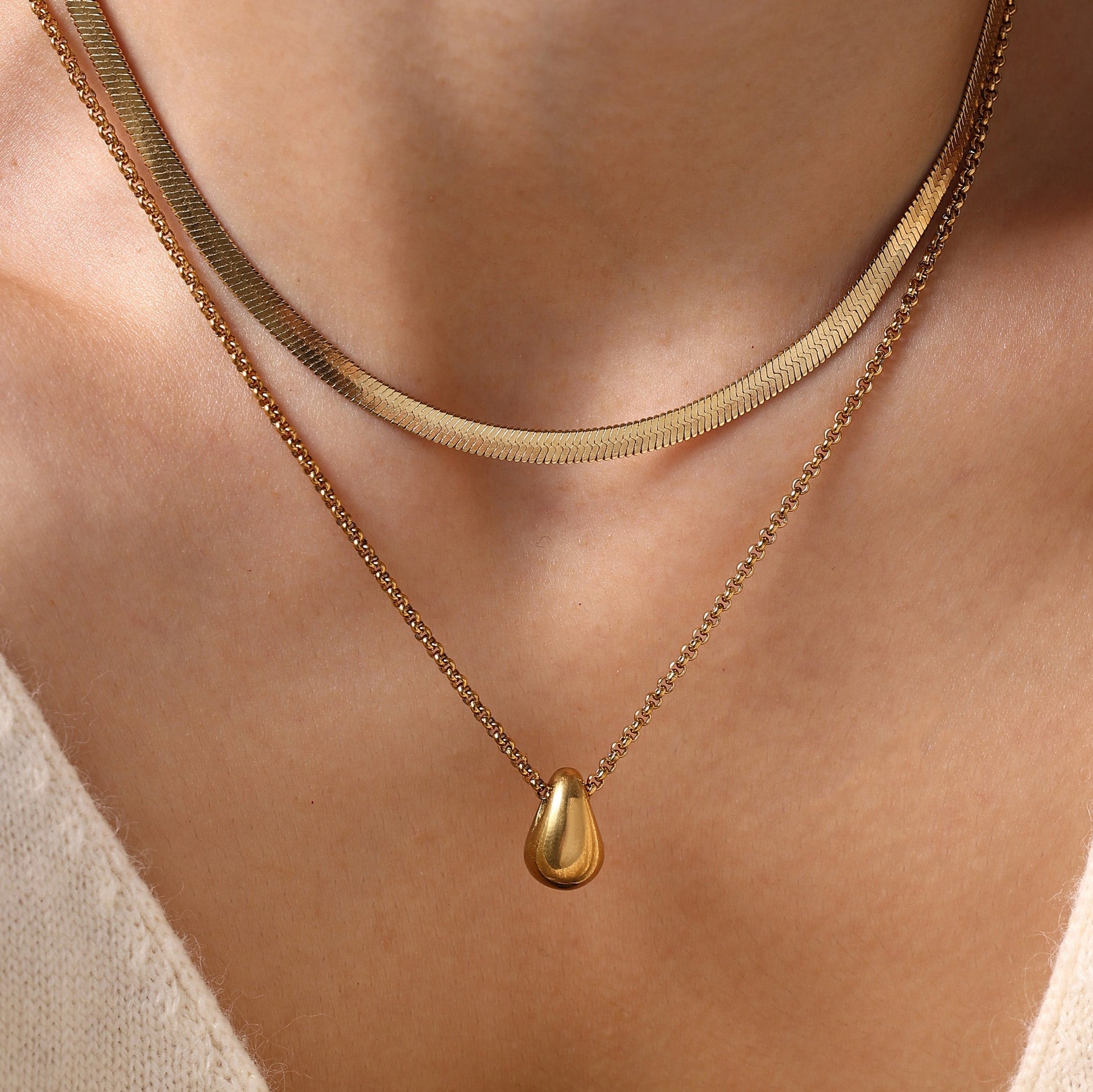 Seraphina Necklace Set, worn on a model