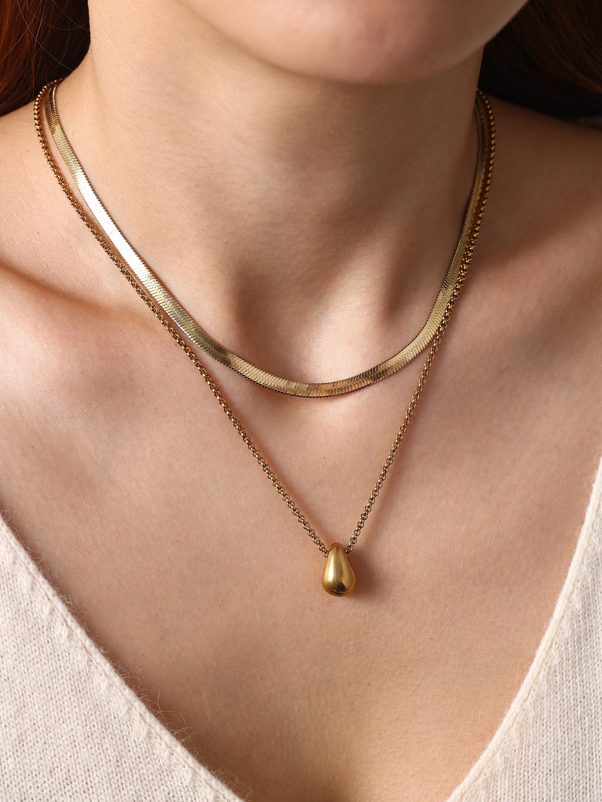 Seraphina Necklace Set, worn on a model