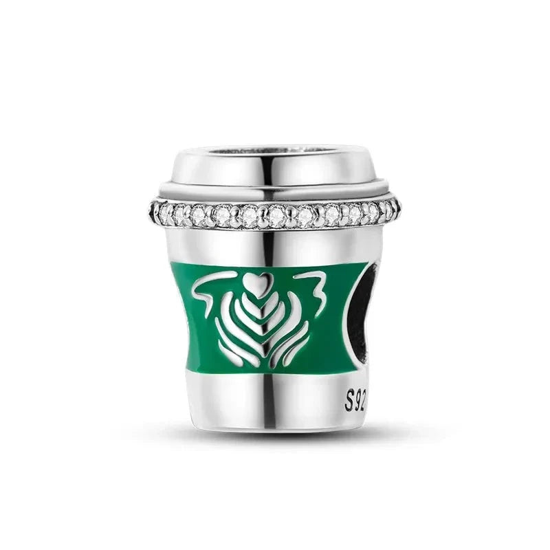 Coffee Charm in 925 Sterling Silver — Vanny Jewels