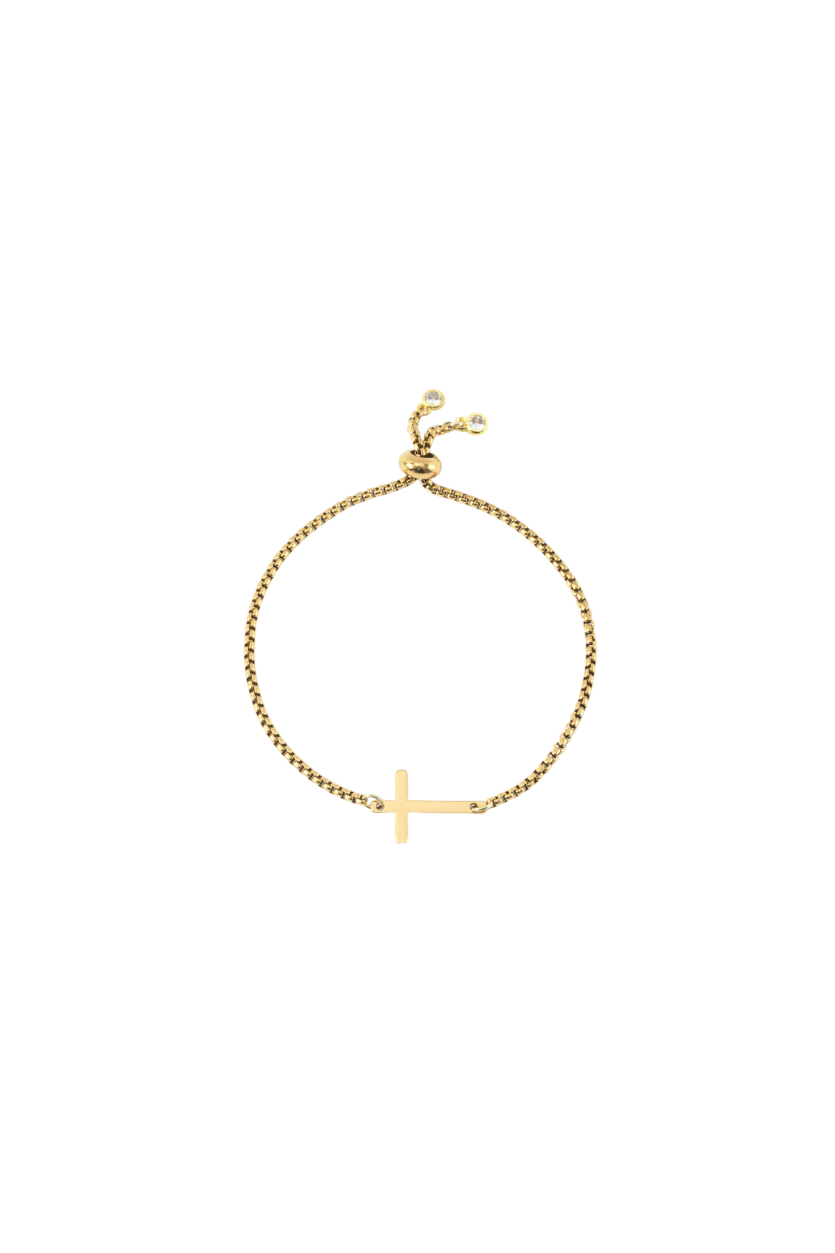 Sideways Cross Slider Bracelet — Vanny Jewels