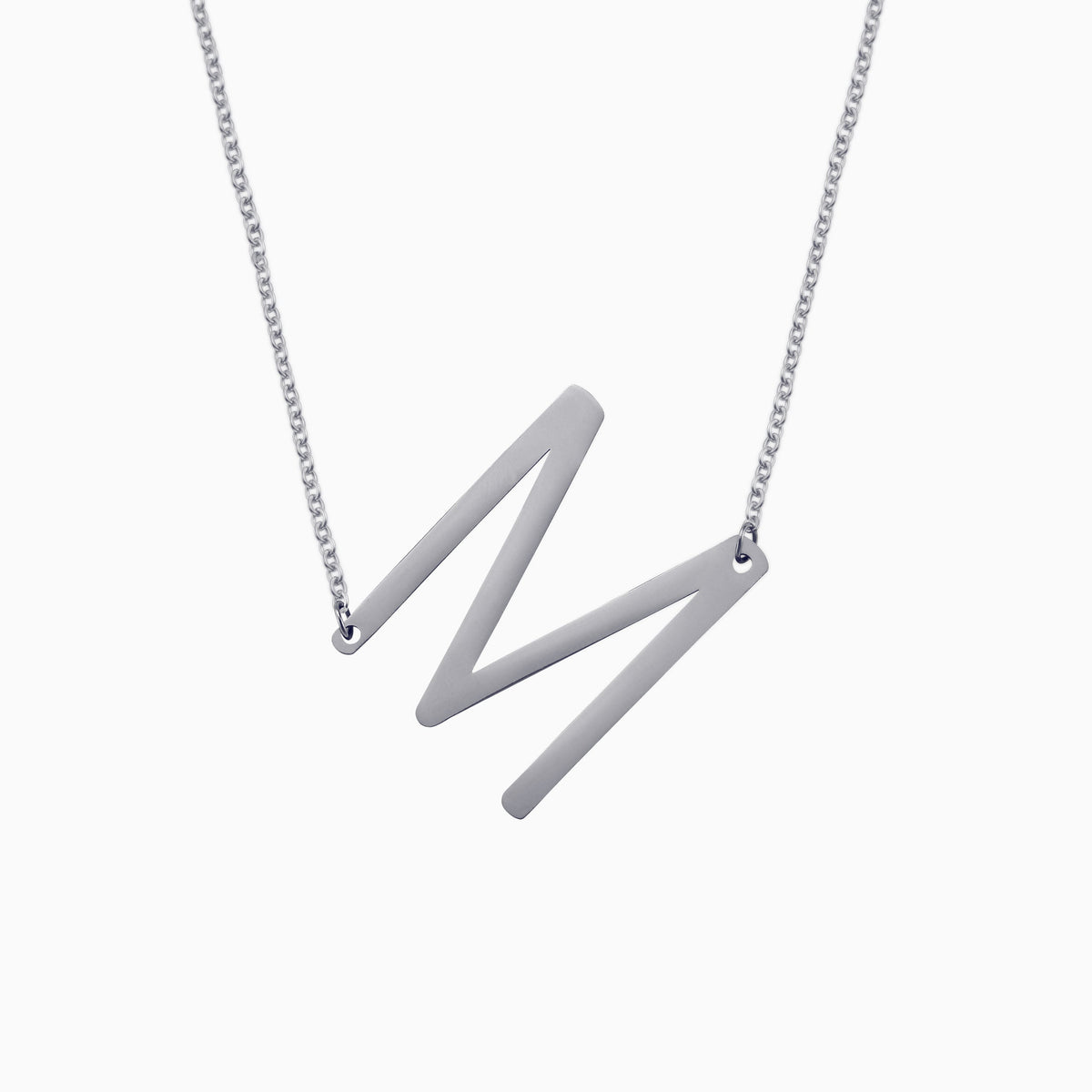 Statement Initial Necklace in 925 sterling silver