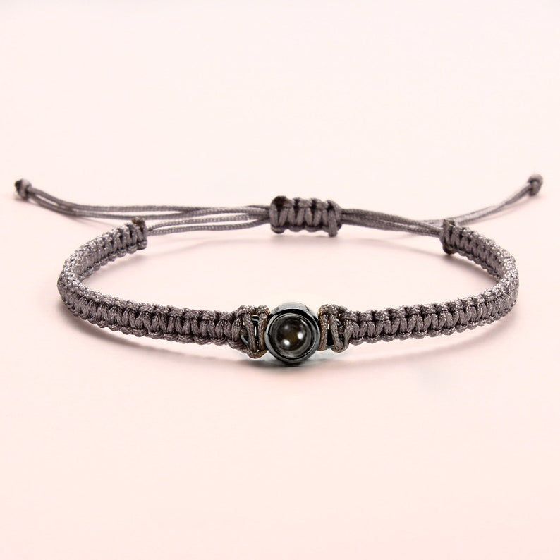 Bracciale intrecciato personalizzato con foto