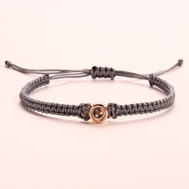 Bracciale intrecciato personalizzato con foto