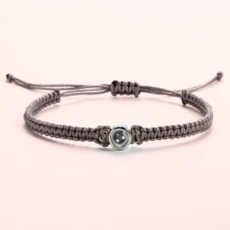 Bracciale intrecciato personalizzato con foto