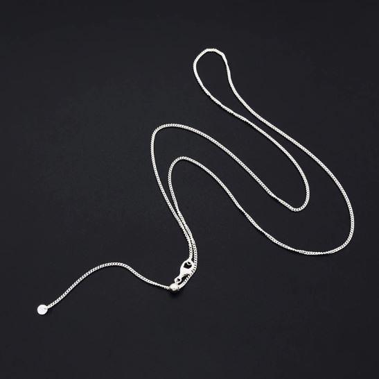 Italian Milano Sterling Silver Adjustable Chain Necklace