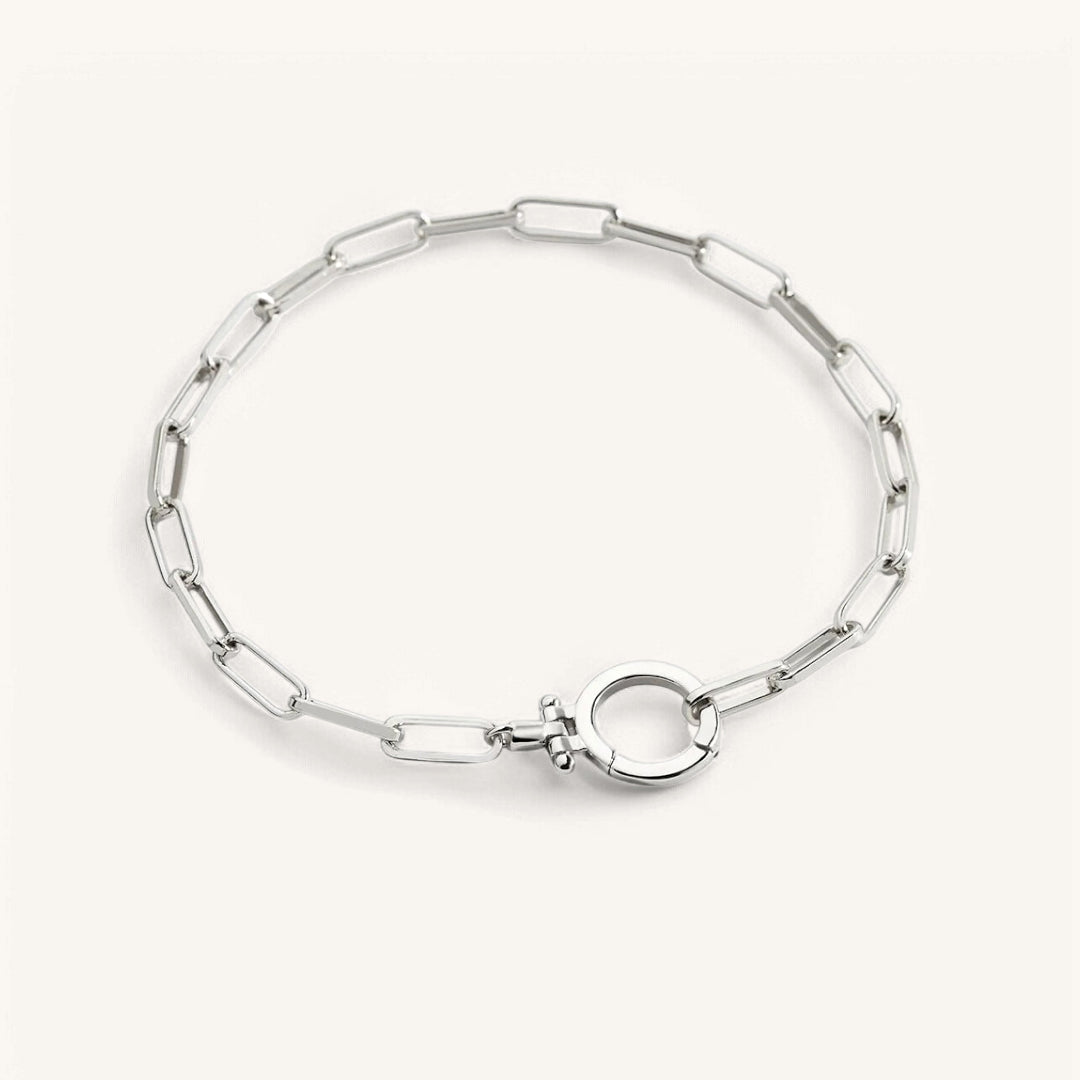 Armband mit mintfarbener Büroklammer