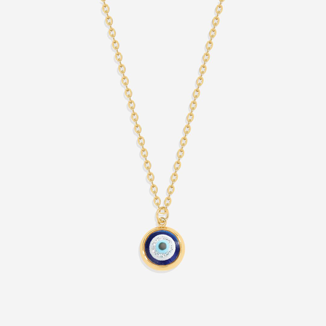 Zierliche Boho Evil Eye Charm Halskette