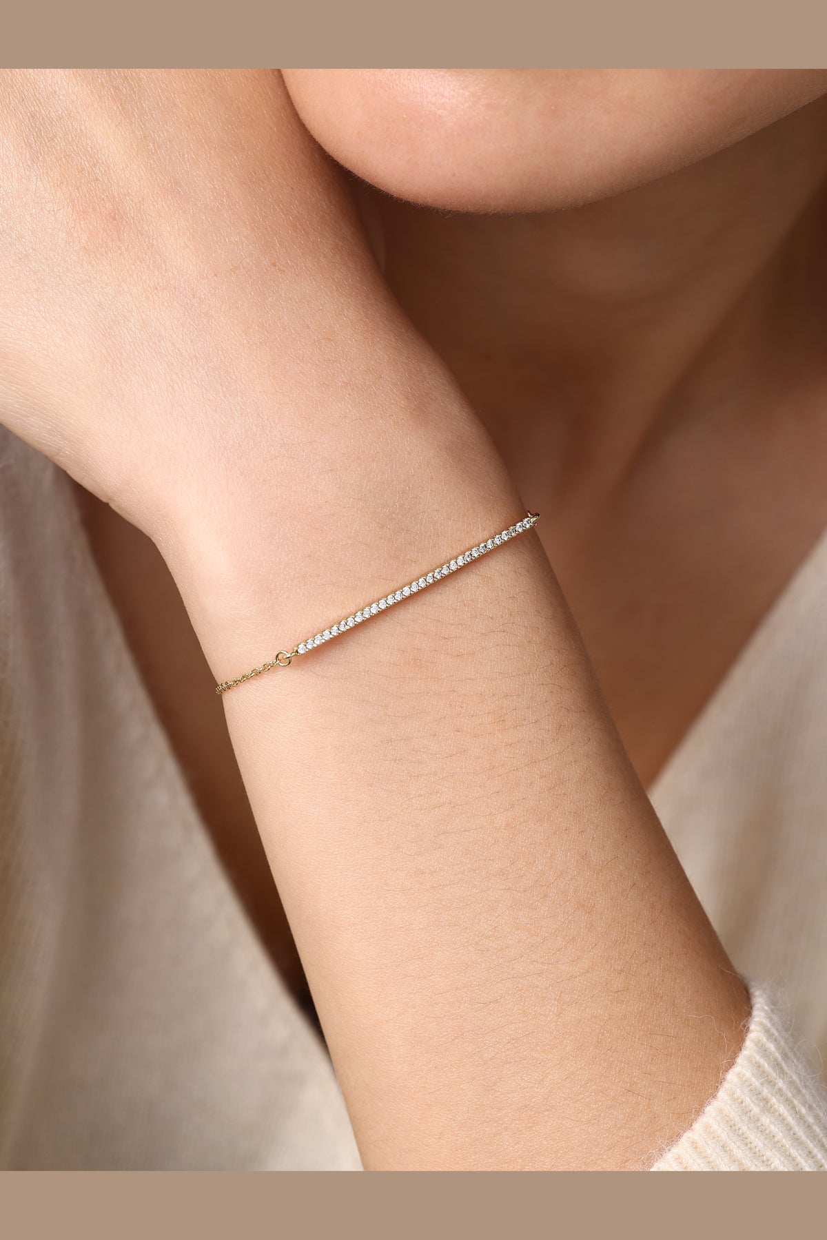 Sparkling Bar Bracelet, worn on a model