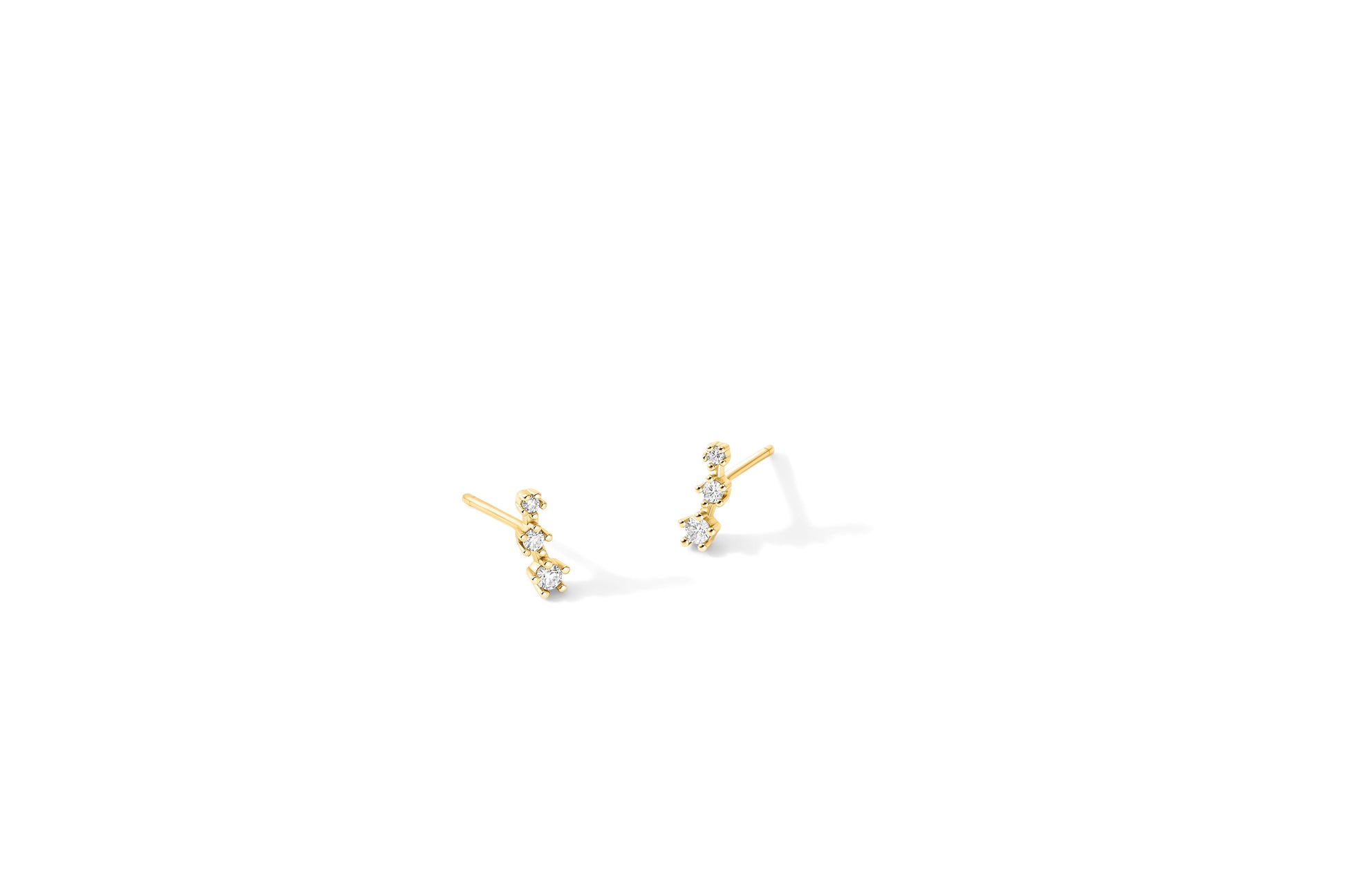 Sparkling Mini Climber Studs, flat lay detail