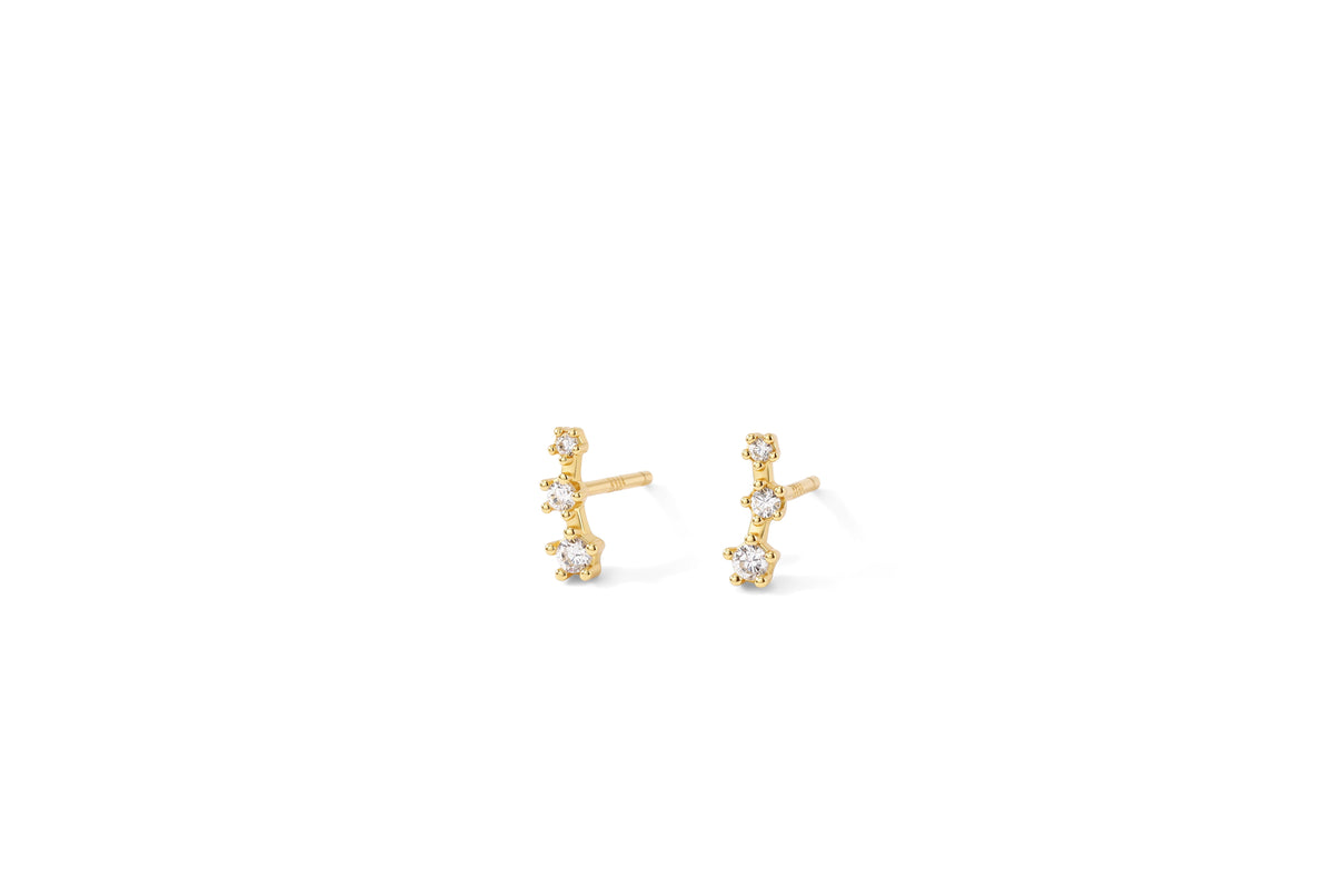 Sparkling Mini Climber Studs, flat lay detail