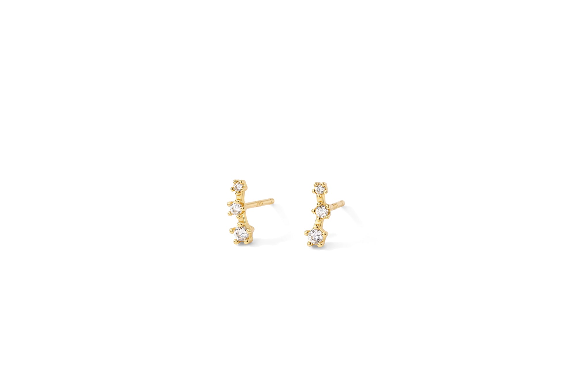 Sparkling Mini Climber Studs, flat lay detail