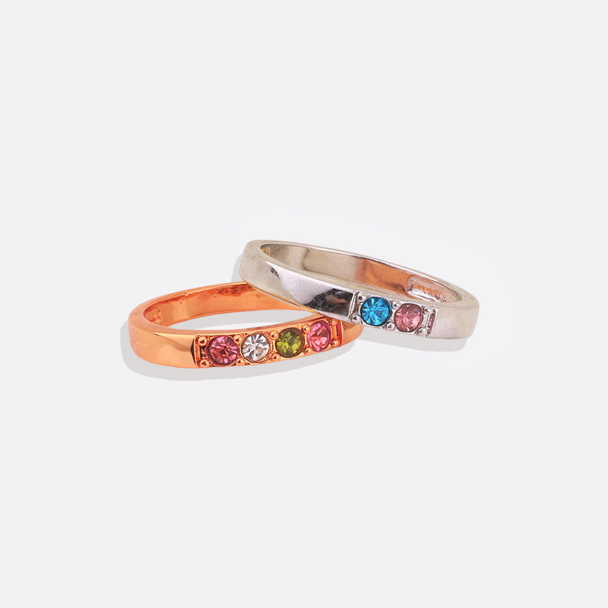Stackable Birthstones Band Ring in 925 sterling silver