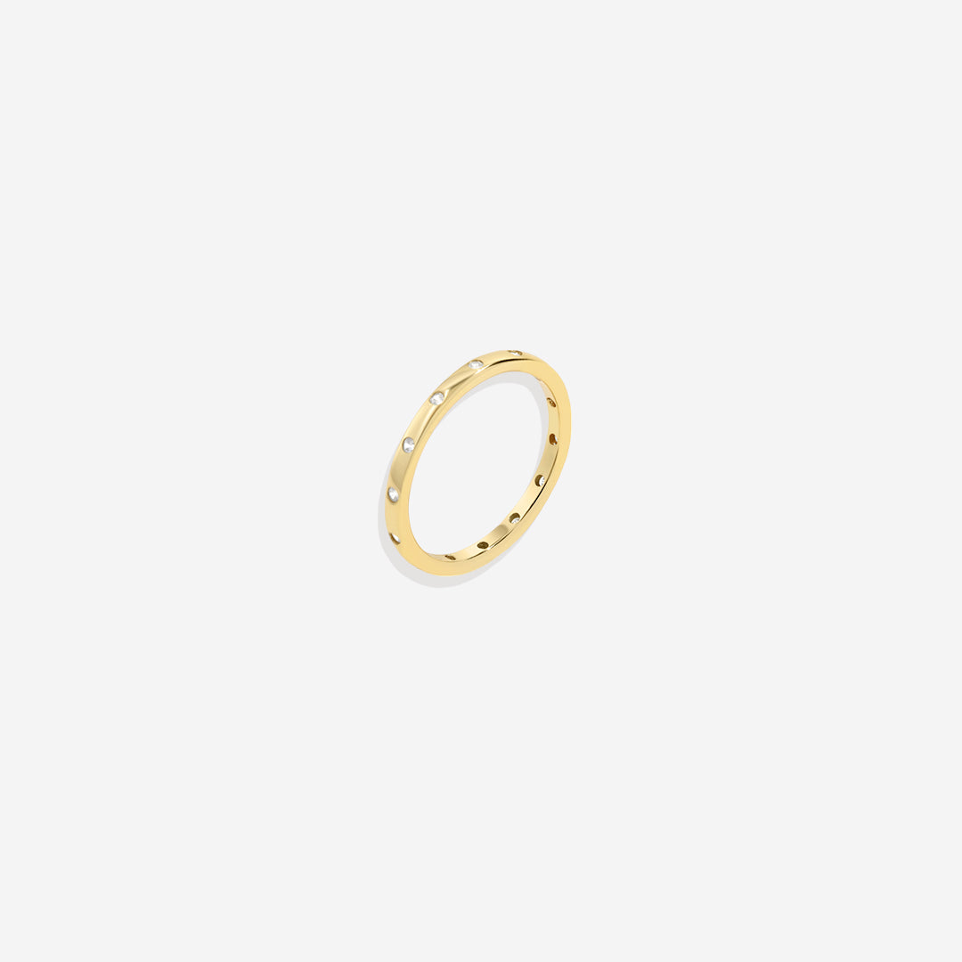Tiny Stapelring mit Lünettenfassung